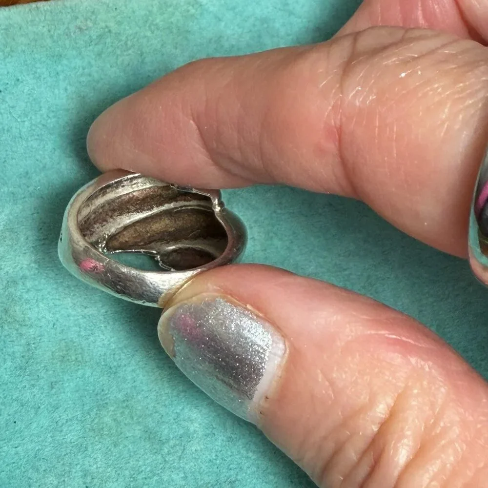 Vintage Tiffany & Co. Shrimp Dome Ring 925 and 14K size 4.5